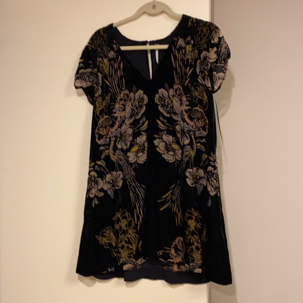 Free People Black Floral Dress